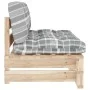 Central sofa made of pallets for impregnated pine wood garden by , Modular outdoor sofas - Ref: Foro24-3066542, Price: 118,43...