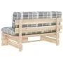 Central sofa made of pallets for impregnated pine wood garden by , Modular outdoor sofas - Ref: Foro24-3066542, Price: 118,43...