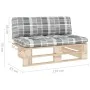 Central sofa made of pallets for impregnated pine wood garden by , Modular outdoor sofas - Ref: Foro24-3066542, Price: 118,43...