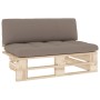 Central sofa made of pallets for impregnated pine wood garden by , Modular outdoor sofas - Ref: Foro24-3066537, Price: 128,54...