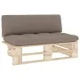 Central sofa made of pallets for impregnated pine wood garden by , Modular outdoor sofas - Ref: Foro24-3066537, Price: 116,39...