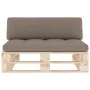 Central sofa made of pallets for impregnated pine wood garden by , Modular outdoor sofas - Ref: Foro24-3066537, Price: 116,39...