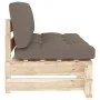 Central sofa made of pallets for impregnated pine wood garden by , Modular outdoor sofas - Ref: Foro24-3066537, Price: 116,39...