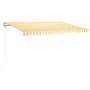 Automatische Markise LED-Windsensor gelb weiß 400x300cm von , Markisen - Ref: Foro24-3068913, Preis: 601,91 €, Rabatt: %