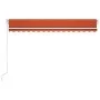 Manuell einziehbare Markise mit orangefarbener und brauner LED 400x350 cm von , Markisen - Ref: Foro24-3068985, Preis: 392,23...