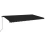 Anthracite gray manual retractable awning 600x350 cm by , Awnings - Ref: Foro24-3069239, Price: 595,19 €, Discount: %
