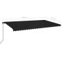 Anthracite gray manual retractable awning 600x350 cm by , Awnings - Ref: Foro24-3069239, Price: 595,19 €, Discount: %