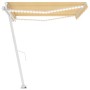 Manuell ausfahrbare Markise mit gelber und weißer LED 400x300 cm von , Markisen - Ref: Foro24-3069543, Preis: 473,97 €, Rabat...
