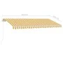 Manual retractable awning with yellow and white LED 400x300 cm by , Awnings - Ref: Foro24-3069543, Price: 480,87 €, Discount: %