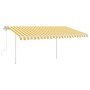 Manuell ausfahrbare Markise mit gelber und weißer LED 4x3 m von , Markisen - Ref: Foro24-3069943, Preis: 444,78 €, Rabatt: %