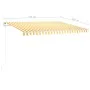 Manual retractable awning with yellow and white LED 4x3 m by , Awnings - Ref: Foro24-3069943, Price: 459,16 €, Discount: %
