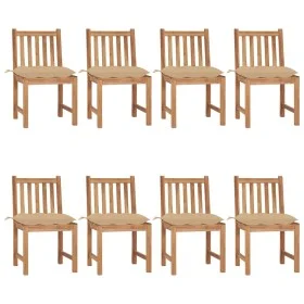 Gartenstühle 8 Einheiten aus massivem Teakholz mit Kissen von , Gartenstühle - Ref: Foro24-3073160, Preis: 891,98 €, Rabatt: %