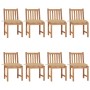 Gartenstühle 8 Einheiten aus massivem Teakholz mit Kissen von , Gartenstühle - Ref: Foro24-3073160, Preis: 921,64 €, Rabatt: %