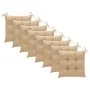 Gartenstühle 8 Einheiten aus massivem Teakholz mit Kissen von , Gartenstühle - Ref: Foro24-3073160, Preis: 893,40 €, Rabatt: %