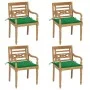 Batavia chairs 4 units solid teak wood with cushions by , Garden chairs - Ref: Foro24-3073300, Price: 487,88 €, Discount: %
