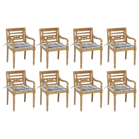 Batavia Stühle 8 Einheiten aus massivem Teakholz mit Kissen von , Gartenstühle - Ref: Foro24-3073363, Preis: 1,00 €, Rabatt: %