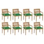 Batavia Stühle 8 Einheiten aus massivem Teakholz mit Kissen von , Gartenstühle - Ref: Foro24-3073354, Preis: 1,00 €, Rabatt: %