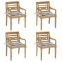 Batavia Stühle 4 Einheiten aus massivem Teakholz mit Kissen von , Gartenstühle - Ref: Foro24-3073309, Preis: 505,42 €, Rabatt: %