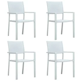 Garden chairs 4 units plastic with white rattan look by vidaXL, Garden chairs - Ref: Foro24-47888, Price: 161,66 €, Discount: %
