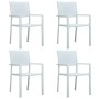 Garden chairs 4 units plastic with white rattan look by vidaXL, Garden chairs - Ref: Foro24-47888, Price: 182,49 €, Discount: %