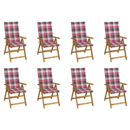 Klappbare Gartenstühle und Kissen, 8 Stück, massives Akazienholz von , Gartenstühle - Ref: Foro24-3075067, Preis: 647,05 €, R...