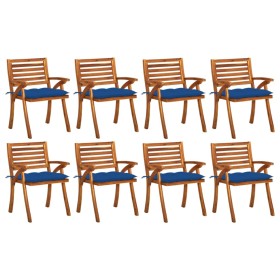 Gartenstühle 8 Stück aus massivem Teakholz mit Kissen von , Gartenstühle - Ref: Foro24-3075226, Preis: 771,58 €, Rabatt: %