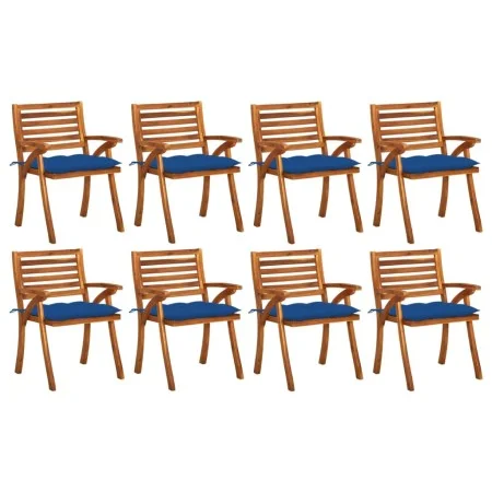 Gartenstühle 8 Stück aus massivem Teakholz mit Kissen von , Gartenstühle - Ref: Foro24-3075226, Preis: 716,53 €, Rabatt: %