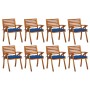 Gartenstühle 8 Stück aus massivem Teakholz mit Kissen von , Gartenstühle - Ref: Foro24-3075226, Preis: 768,66 €, Rabatt: %