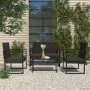 Garden bench with black synthetic rattan cushions 106 cm by , garden benches - Ref: Foro24-362325, Price: 96,98 €, Discount: %