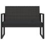 Banco de jardín con cojines ratán sintético negro 106 cm de , Bancos de jardín - Ref: Foro24-362325, Precio: 100,70 €, Descue...