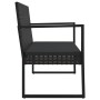 Banco de jardín con cojines ratán sintético negro 106 cm de , Bancos de jardín - Ref: Foro24-362325, Precio: 100,70 €, Descue...