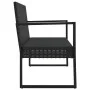 Garden bench with black synthetic rattan cushions 106 cm by , garden benches - Ref: Foro24-362325, Price: 96,98 €, Discount: %