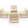5-piece garden furniture set with solid pine wood cushions by , Garden sets - Ref: Foro24-3076317, Price: 469,23 €, Discount: %