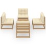 5-teiliges Gartenmöbel-Set mit Kissen aus massivem Kiefernholz von , Gartensets - Ref: Foro24-3076317, Preis: 475,41 €, Rabat...