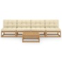 Juego de muebles de jardín 5 pzas y cojines madera pino maciza de , Conjuntos de jardín - Ref: Foro24-3076397, Precio: 475,41...