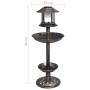 Bebedero decorativo para pájaros con luces LED solares plástico