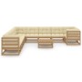 Gartenmöbel-Set 11-tlg. Kissen aus honigbraunem Kiefernholz von , Gartensets - Ref: Foro24-3077062, Preis: 1,00 €, Rabatt: %