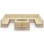 Set de muebles de jardín 13 pzs cojines madera pino marrón miel de , Conjuntos de jardín - Ref: Foro24-3077282, Precio: 1,00 ...