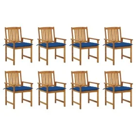 Garden chairs with cushions 8 pcs solid acacia wood by , Garden chairs - Ref: Foro24-3078203, Price: 629,19 €, Discount: %