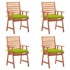 Garden dining chairs and cushions 4 pcs solid acacia wood by , Garden chairs - Ref: Foro24-3078346, Price: 314,41 €, Discount: %