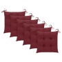 Garden dining chairs and cushions 6 units solid acacia wood by , Garden chairs - Ref: Foro24-3078371, Price: 434,79 €, Discou...