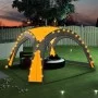 Party tent with LED 4 side walls green 3.6x3.6x2.3 m by vidaXL, Tents and gazebos - Ref: Foro24-92238, Price: 150,16 €, Disco...