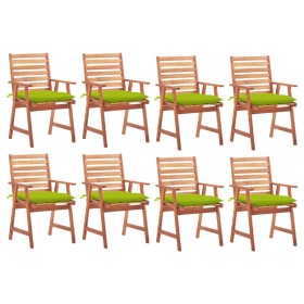 Sillas comedor de jardín y cojines 8 uds madera maciza acacia de , Sillas de jardín - Ref: Foro24-3078400, Precio: 583,44 €, ...