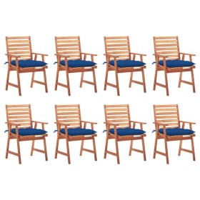 Sillas comedor de jardín y cojines 8 uds madera maciza acacia de , Sillas de jardín - Ref: Foro24-3078399, Precio: 553,47 €