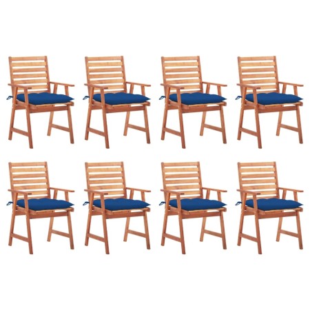 Garden dining chairs and cushions 8 units solid acacia wood by , Garden chairs - Ref: Foro24-3078399, Price: 583,44 €, Discou...
