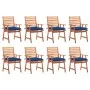 Garden dining chairs and cushions 8 units solid acacia wood by , Garden chairs - Ref: Foro24-3078399, Price: 554,35 €, Discou...