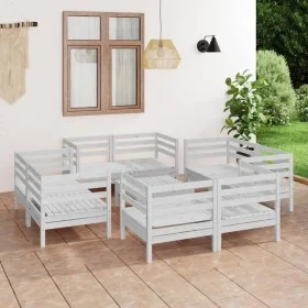 Garden furniture set 9 pieces solid white pine wood by , Garden sets - Ref: Foro24-3082433, Price: 463,89 €, Discount: %