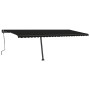 Manuell einziehbare Markise mit anthrazitgrauem LED-Licht 600x350 cm von , Markisen - Ref: Foro24-3069884, Preis: 739,61 €, R...