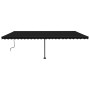 Manuell einziehbare Markise mit anthrazitgrauem LED-Licht 600x350 cm von , Markisen - Ref: Foro24-3069884, Preis: 739,61 €, R...