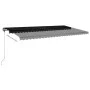 Manual retractable awning with anthracite gray LED light 600x350 cm by , Awnings - Ref: Foro24-3069884, Price: 726,88 €, Disc...